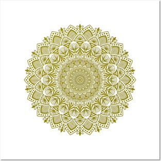 Golden Mandala Posters and Art